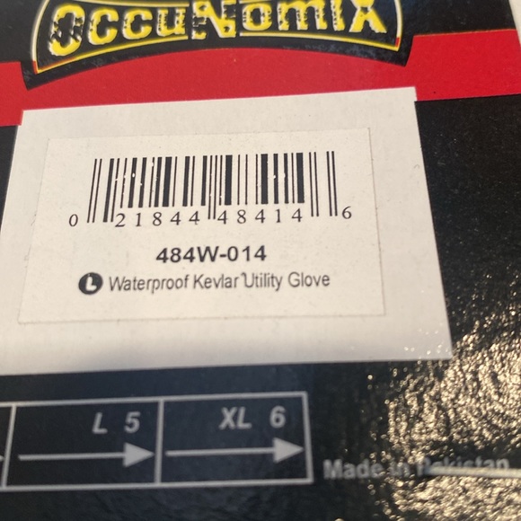 NWT Occunomix Premium Waterproof Cold Weather Gloves 484W with Kevlar - Picture 7 of 7